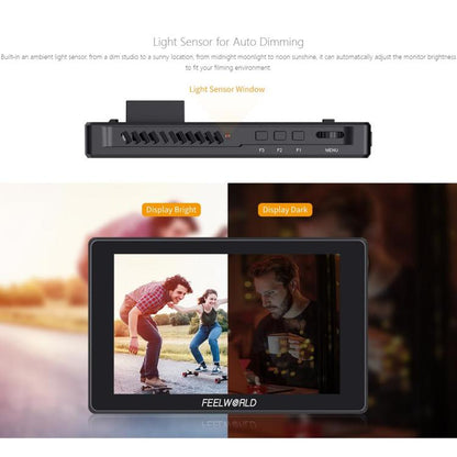 FEELWORLD SH7 7 inch Ultra Bright 2200nit On-camera Monitor SDI HDMI Cross Conversion Monitor, SH7