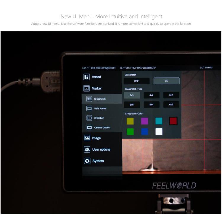 FEELWORLD SH7 7 inch Ultra Bright 2200nit On-camera Monitor SDI HDMI Cross Conversion Monitor, SH7