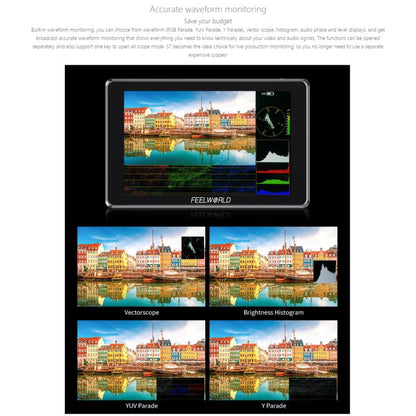 FEELWORLD S7 7 inch 12G SDI HDMI2.0 Camera Field Monitor High Brightness1600nit Touchscreen Monitor, S7