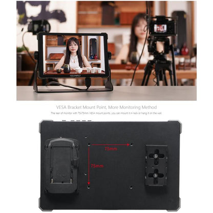 FEELWORLD T10 10.1 inch Aluminium DSLR Camera Field Monitor Touch Screen 4K HDMI Monitor, T10