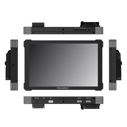 FEELWORLD T10 10.1 inch Aluminium DSLR Camera Field Monitor Touch Screen 4K HDMI Monitor, T10