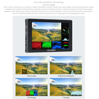 FEELWORLD F7 PLUS 7 inch DSLR Camera Field Monitor Touch Screen 4K HDMI High Brightness 1200nit Monitor, F7 PLUS