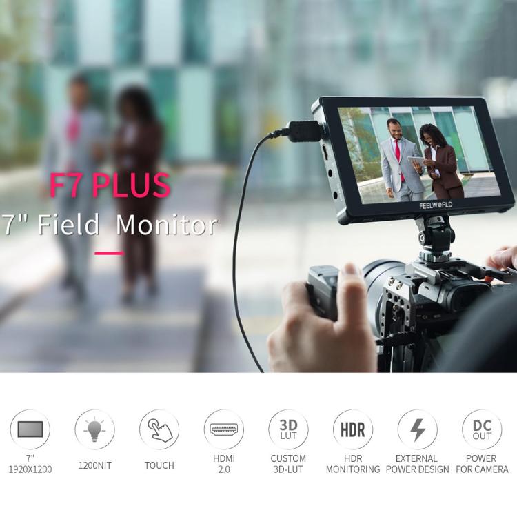 FEELWORLD F7 PLUS 7 inch DSLR Camera Field Monitor Touch Screen 4K HDMI High Brightness 1200nit Monitor, F7 PLUS