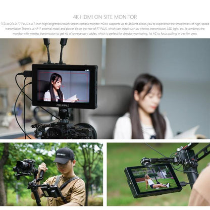 FEELWORLD F7 PLUS 7 inch DSLR Camera Field Monitor Touch Screen 4K HDMI High Brightness 1200nit Monitor, F7 PLUS
