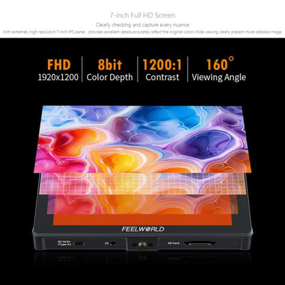 FEELWORLD F7 PLUS 7 inch DSLR Camera Field Monitor Touch Screen 4K HDMI High Brightness 1200nit Monitor, F7 PLUS