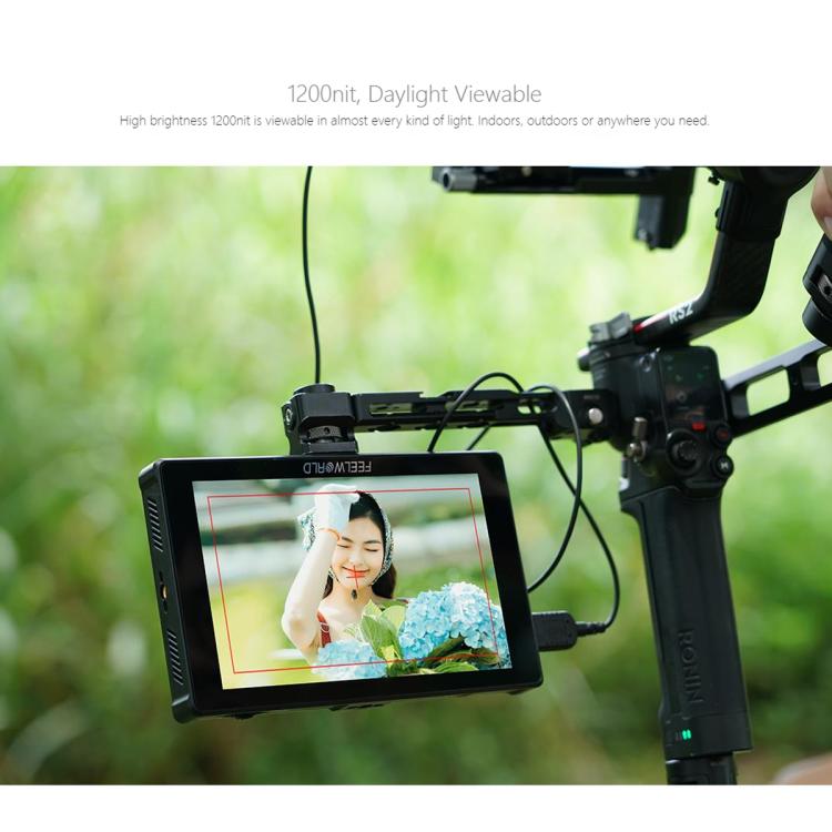 FEELWORLD F7 PLUS 7 inch DSLR Camera Field Monitor Touch Screen 4K HDMI High Brightness 1200nit Monitor, F7 PLUS