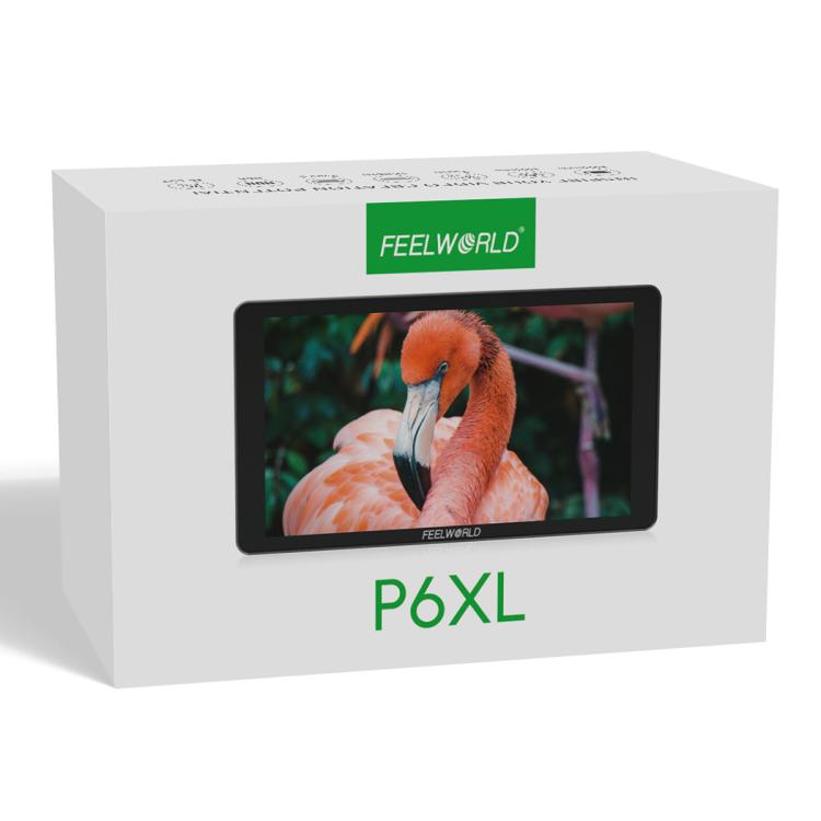 FEELWORLD P6XL 6.0 inch Aluminium Built-in Battery DSLR Camera Field Monitor Touch Screen 4K HDMI High Brightness 1200nit Monitor, P6XL