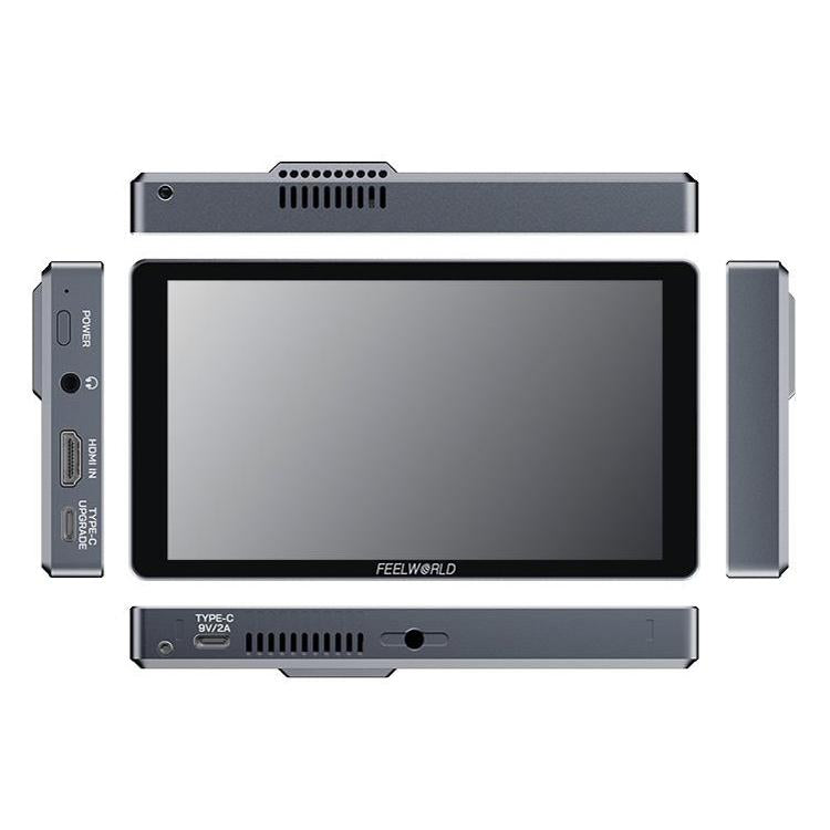 FEELWORLD P6XL 6.0 inch Aluminium Built-in Battery DSLR Camera Field Monitor Touch Screen 4K HDMI High Brightness 1200nit Monitor, P6XL