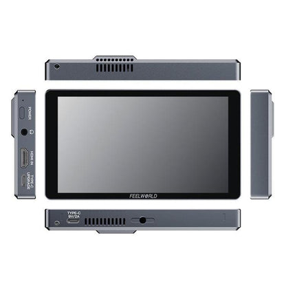 FEELWORLD P6XL 6.0 inch Aluminium Built-in Battery DSLR Camera Field Monitor Touch Screen 4K HDMI High Brightness 1200nit Monitor, P6XL