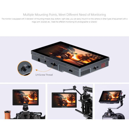 FEELWORLD P6X 5.5 inch Aluminium DSLR Camera Field Monitor Touch Screen 4K HDMI High Brightness 1000nit Monitor, P6X