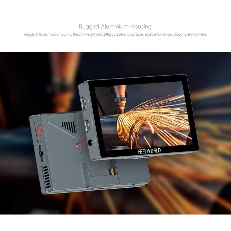 FEELWORLD P6X 5.5 inch Aluminium DSLR Camera Field Monitor Touch Screen 4K HDMI High Brightness 1000nit Monitor, P6X