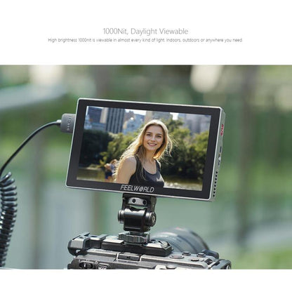 FEELWORLD P6X 5.5 inch Aluminium DSLR Camera Field Monitor Touch Screen 4K HDMI High Brightness 1000nit Monitor, P6X