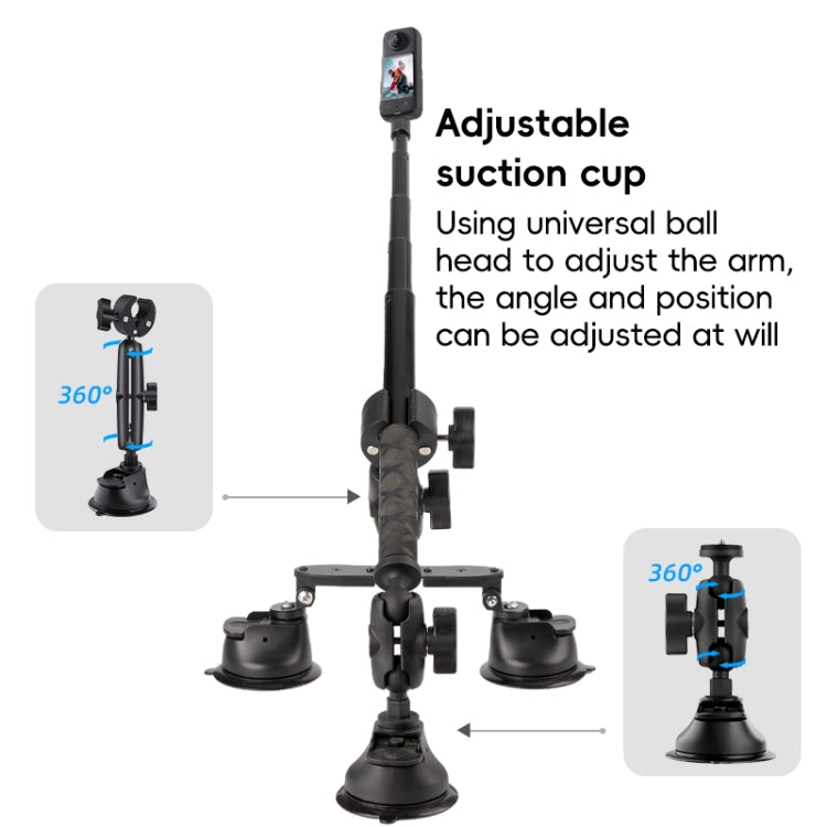 2 x Single-leg Car Suction Cup Mount Crab Clamps Set, 2 x Single-leg Car Suction Cup