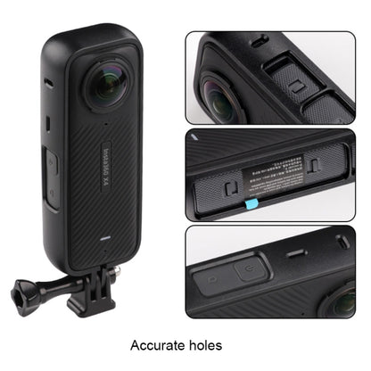 For Insta360 X4 PC Plastic Protective Frame with PC Lens Cover Guard, Frame with PC Lens Cover