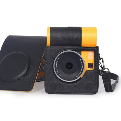 Vertical Full Body Camera Vegan Leather Case Bag with Strap For Kodak MINI SHOT 3 ERA MS300, For Kodak MINI SHOT 3 ERA MS300