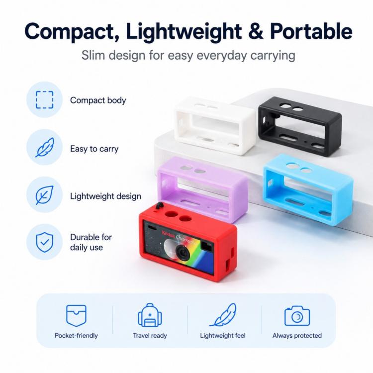 Camera Silicone Frame Protective Case For Kodak Charmera Keychain / Charmera 1987