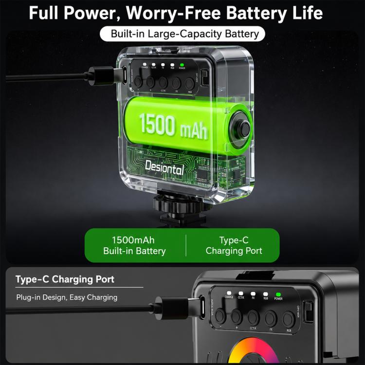 Desiontal iReal-X2 Portable RGB Photography Light, iReal-X2