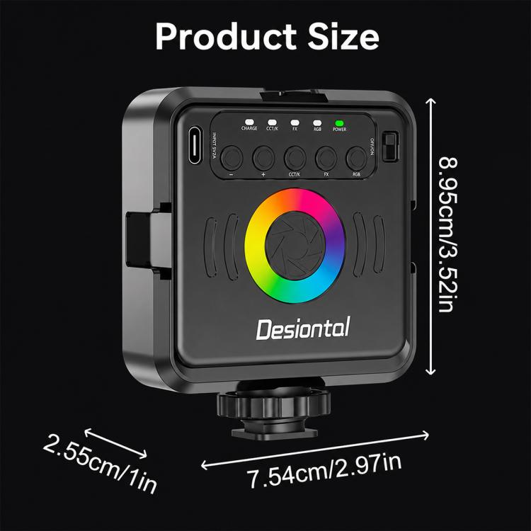 Desiontal iReal-X2 Portable RGB Photography Light, iReal-X2