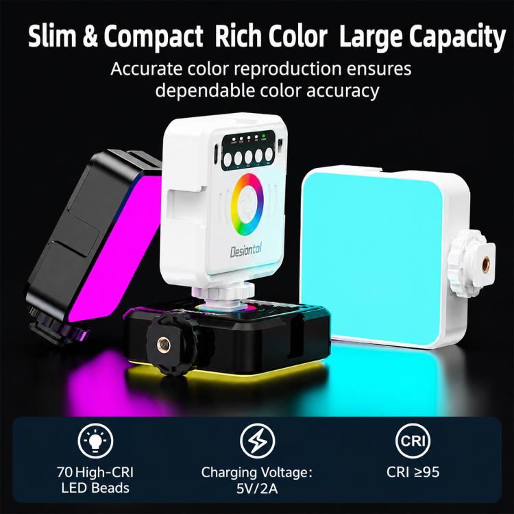Desiontal iReal-X2 Portable RGB Photography Light, iReal-X2