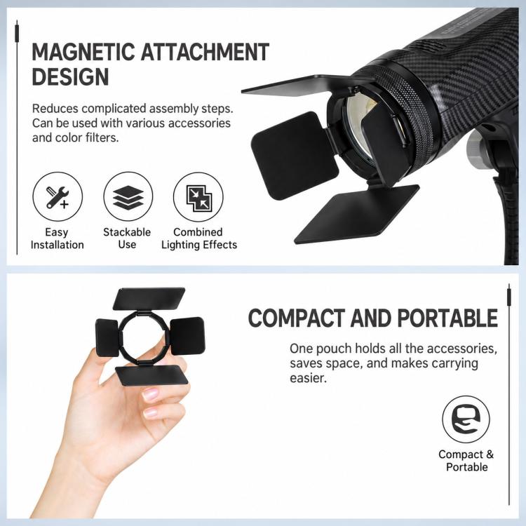 TRIOPO TR-09 Magnetic Round Head Flash Softbox Kit, TR-09
