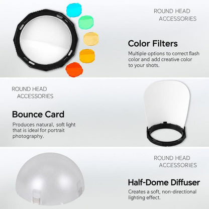 TRIOPO TR-09 Magnetic Round Head Flash Softbox Kit, TR-09