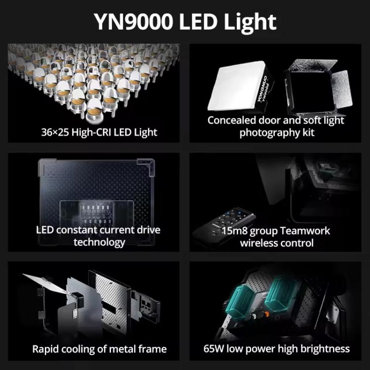 YONGNUO YN9000 900pcs LED Illumination Dimming Studio 5600K Video Light, YN9000 5600K