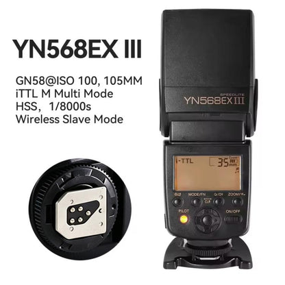 YONGNUO YN568EX III Wireless Flash Speedlite Master TTL Slave For Canon, YN568EX III For Canon