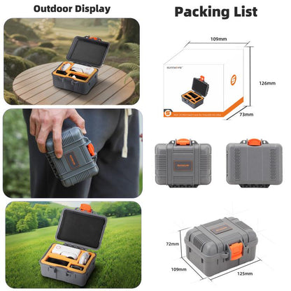 For Insta360 GO Ultra Sunnylife Mini Travel Box Waterproof Carrying Box Shock-proof Hard Shell, For Insta360 GO Ultra