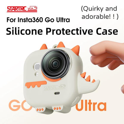 For Insta360 GO Ultra STARTRC Cute Dragon Silicone Protective Cover with Lanyards, For Insta360 GO Ultra
