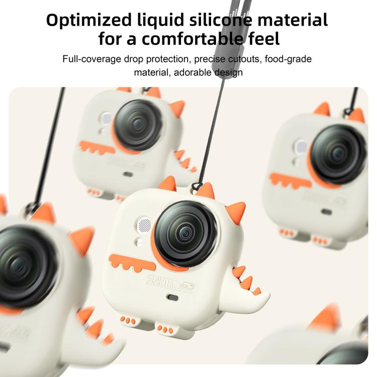 For Insta360 GO Ultra STARTRC Cute Dragon Silicone Protective Cover with Lanyards, For Insta360 GO Ultra