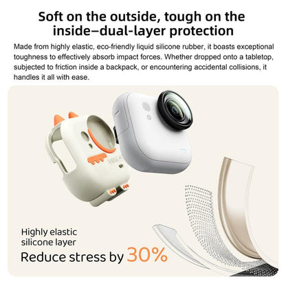For Insta360 GO Ultra STARTRC Cute Dragon Silicone Protective Cover with Lanyards, For Insta360 GO Ultra