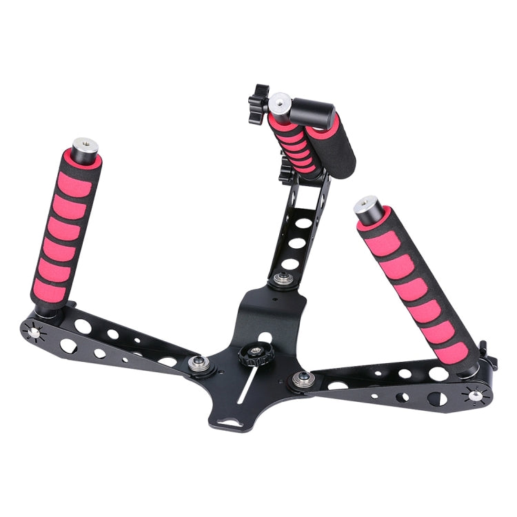 YELANGU D6-2 Rig I Multifunctional Handles Camera Shoulder Mount for DSLR Camera / Video Camera, D6-2 (Red)