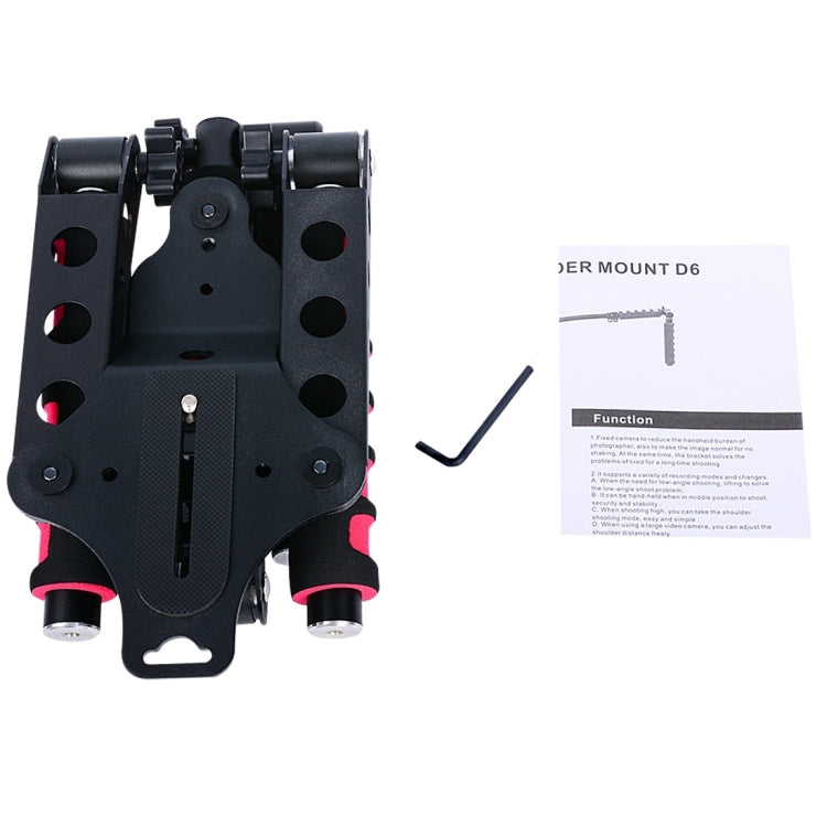 YELANGU D6-2 Rig I Multifunctional Handles Camera Shoulder Mount for DSLR Camera / Video Camera, D6-2 (Red)
