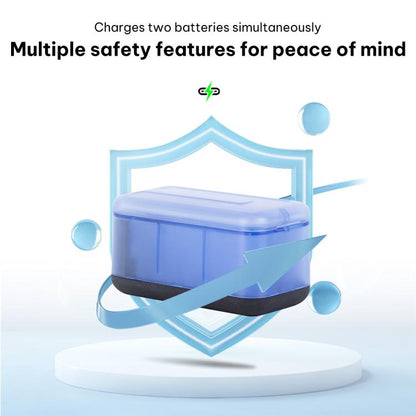 For Insta360 X4 Air Dual-Channel Battery Charger Storage Box Charging Hub With LED Indicators, For Insta360 X4 Air (Transparent)