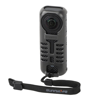 For Insta360 X4 Sunnylife Graphene Case High Thermal Conductivity Protective Case with Hand Strap, Graphene Case
