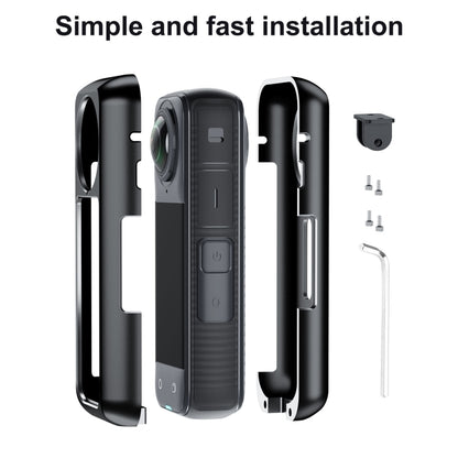 For Insta360 X4 Aluminum Alloy Metal Protective Cage Housing Frame, Metal Housing Frame