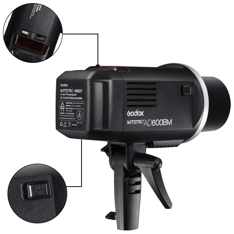 Godox WITSTRO AD600BM Bowens Mount 600Ws GN87 High Speed Mount Studio Speedlight