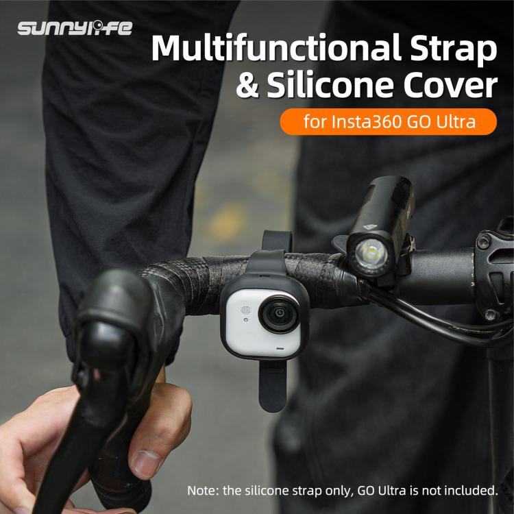 For Insta360 GO Ultra Sunnylife Expansion Band Strap Silicone Protective Cover Wristband Backpack Bicycle Stripe Cat Collar, For Insta360 GO Ultra