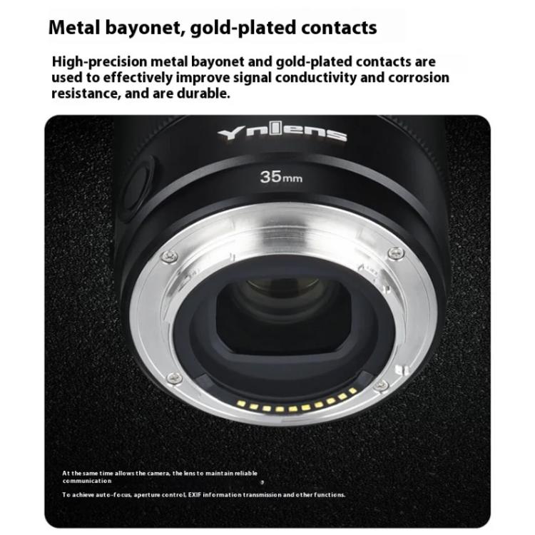 YONGNUO YN35mm F2S DF DSM Wide-Angle Prime Lens for Sony E-mount Full-frame, YN35mm F2S