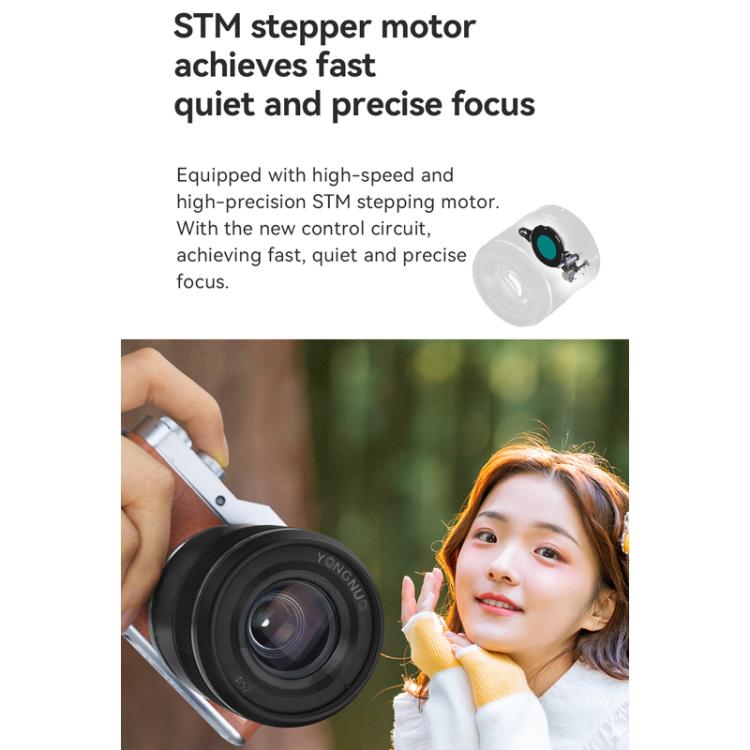 YONGNUO YN25mm F1.7M STM M4/3 Mount Lens for Panasonic / Olympus, YN25mm F1.7M