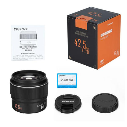 YONGNUO YN42.5mm F1.7M II M4/3 Mount Standard Fixed Focal Lens, YN42.5mm F1.7M II