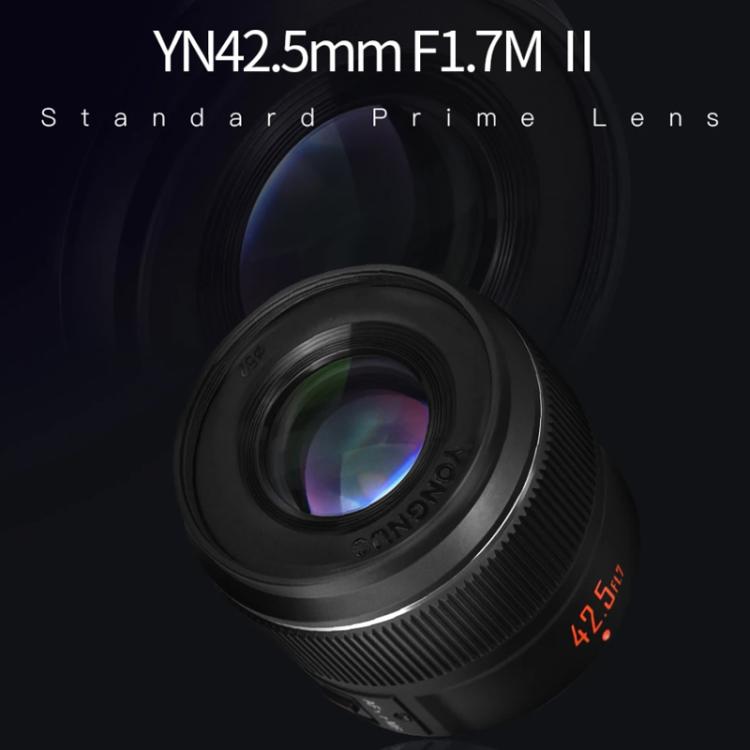 YONGNUO YN42.5mm F1.7M II M4/3 Mount Standard Fixed Focal Lens, YN42.5mm F1.7M II