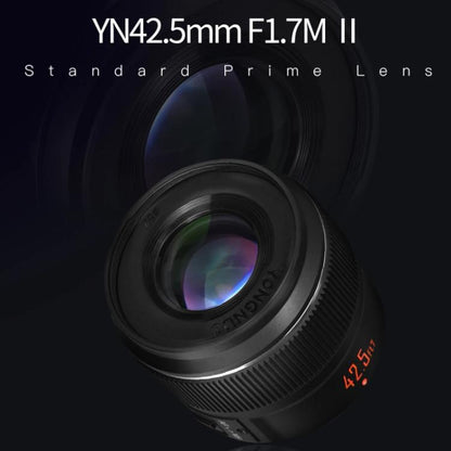 YONGNUO YN42.5mm F1.7M II M4/3 Mount Standard Fixed Focal Lens, YN42.5mm F1.7M II