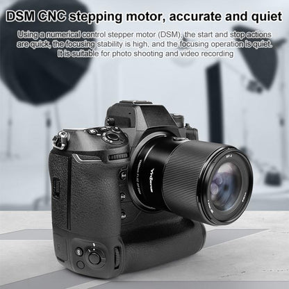 YONGNUO YN50mm F1.8Z DF DSM Full Frame Auto Focus Standard Prime Lens for Nikon Z-mount Mirrorless Cameras, YN50mm F1.8Z Full Frame
