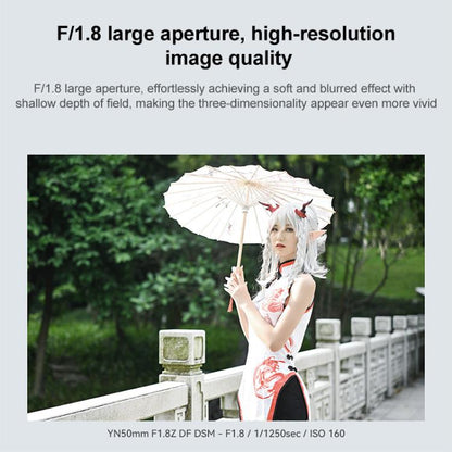 YONGNUO YN50mm F1.8Z DF DSM Full Frame Auto Focus Standard Prime Lens for Nikon Z-mount Mirrorless Cameras, YN50mm F1.8Z Full Frame