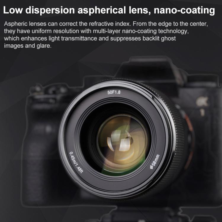 YONGNUO YN50mm F1.8S DF DSM Full Frame Auto Focus Standard Prime Lens for Sony E-mount Mirrorless Cameras, YN50mm F1.8S Full Frame