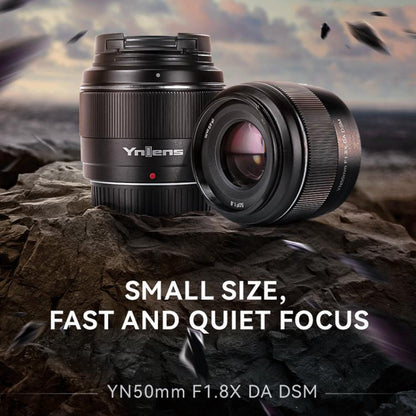 YONGNUO YN50mm F1.8X DA DSM APS-C Frame Standard Prime Lens for FUJIFILM X-mount Mirrorless Cameras, YN50mm F1.8X DA DSM