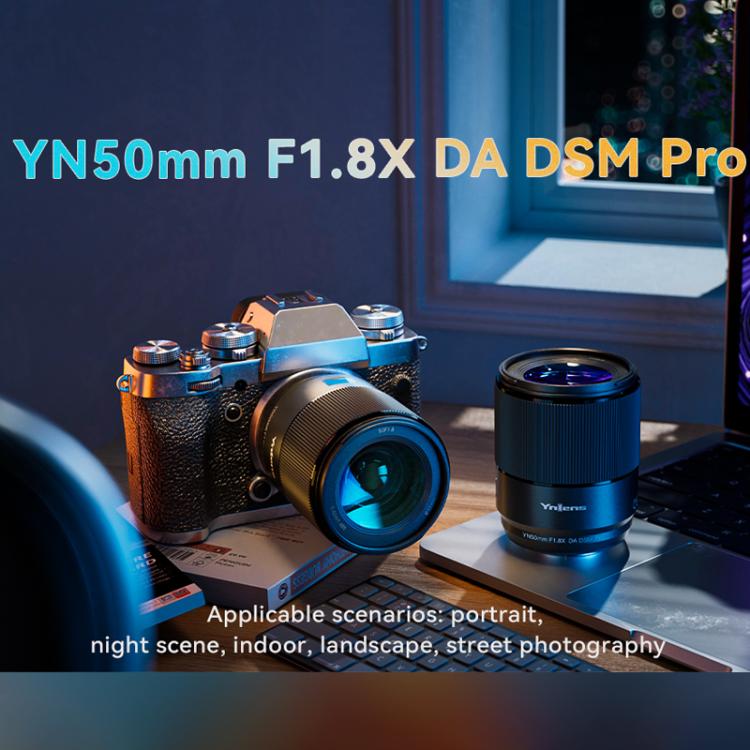 YONGNUO YN50mm F1.8X DA DSM Pro APS-C Frame Standard Prime Lens for FUJIFILM X-mount Mirrorless Cameras, YN50mm F1.8X DA DSM Pro