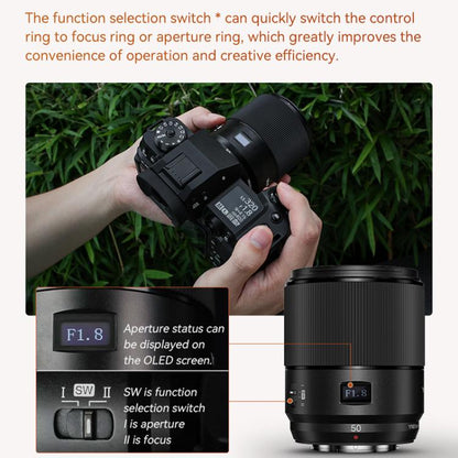 YONGNUO YN50mm F1.8X DA DSM Pro APS-C Frame Standard Prime Lens for FUJIFILM X-mount Mirrorless Cameras, YN50mm F1.8X DA DSM Pro