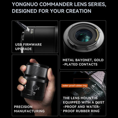 YONGNUO YN56mm F1.4Z DA DSM WL Pro APS-C Frame Lens with Remote Control for Nikon Z-mount, YN56mm F1.4Z DA DSM WL Pro